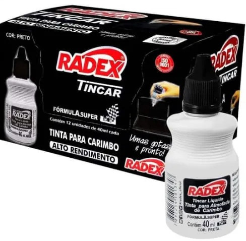 TINTA CARIMBO PRETA 40ML >